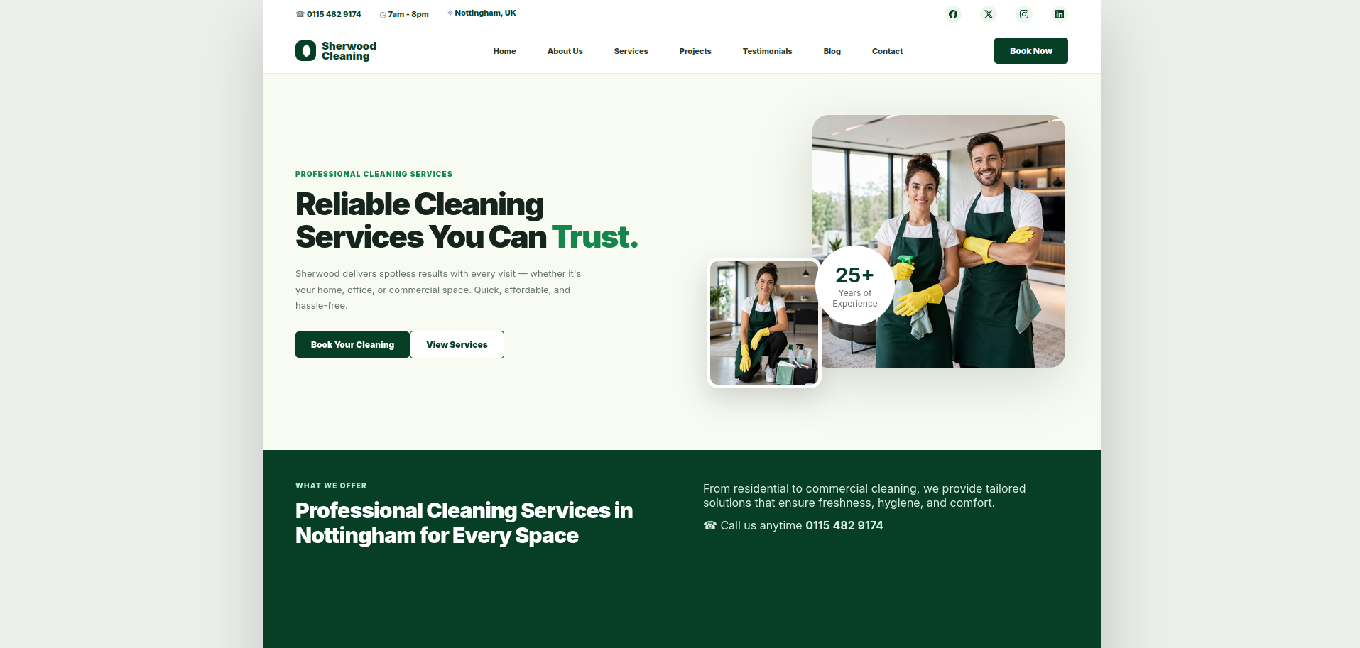 Cleaning & Janitorial Services WordPress Theme - Screenshot