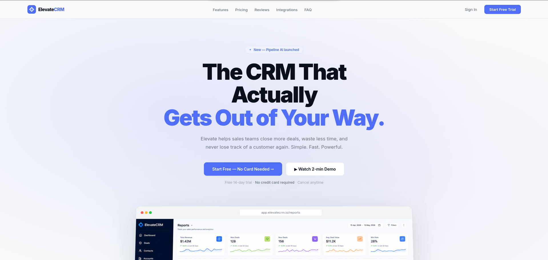ElevateCRM SaaS & Software Product preview